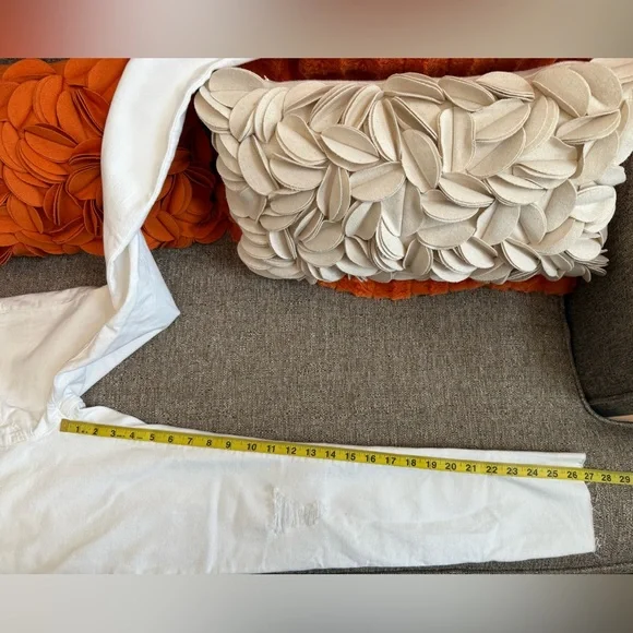 ❣️🆕Madewell 9" High-Rise Skinny Crop White Jeans Destructed Edition❣️ - Picture 11 of 11